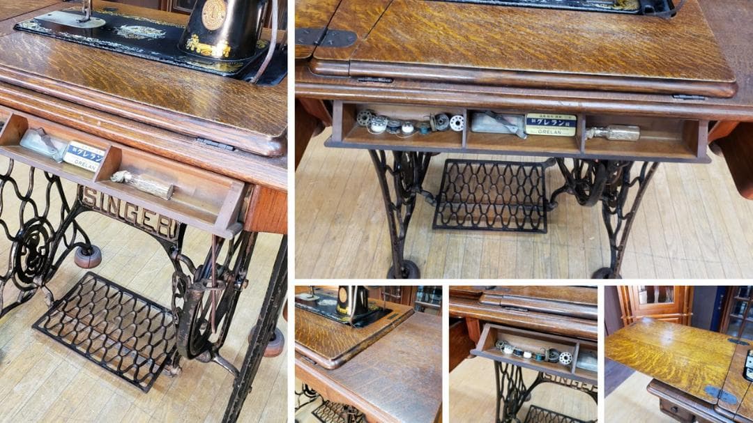 K15　アンティーク　シンガー SINGER　足踏みミシン