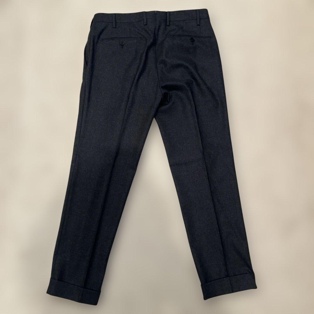 【美品】ジェルマーノサキソニースラックス48 チャコールグレー