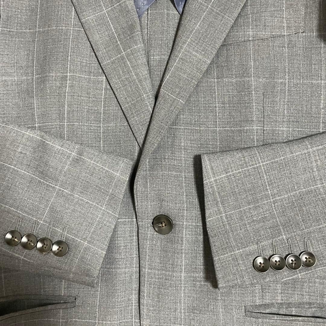 美品 スーツセレクト ビジネススーツ セットアップ ウィンドーペンチェック A5