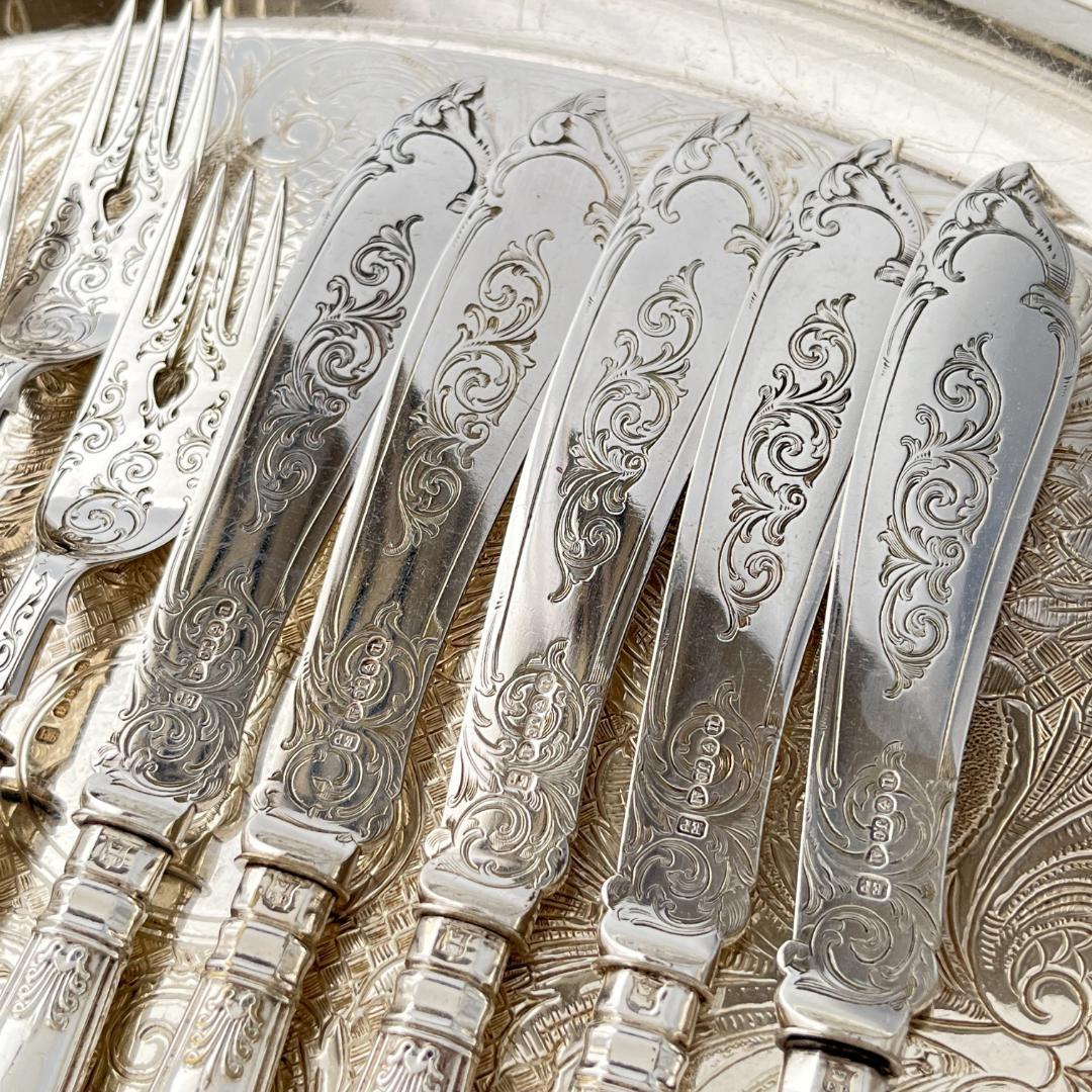 【John Gough】 キングスパターンのナイフ/フォーク 豪奢！！