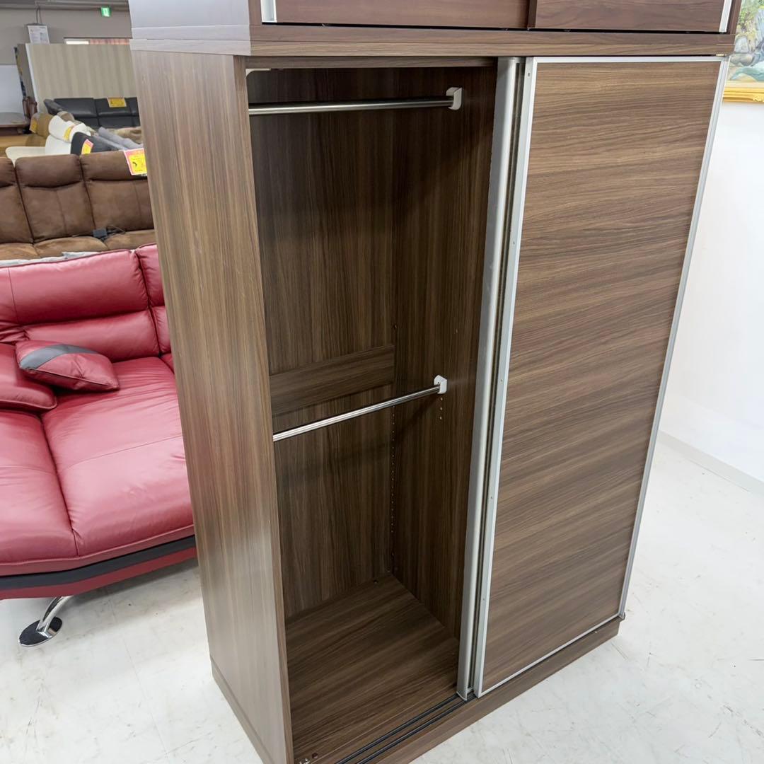 定価20万♪ ディノス 120cm幅ワードローブ クローゼット 衣類収納 木目調