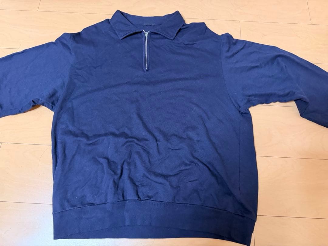 23ss コットンシルクジャージ　ハーフジップスウェット