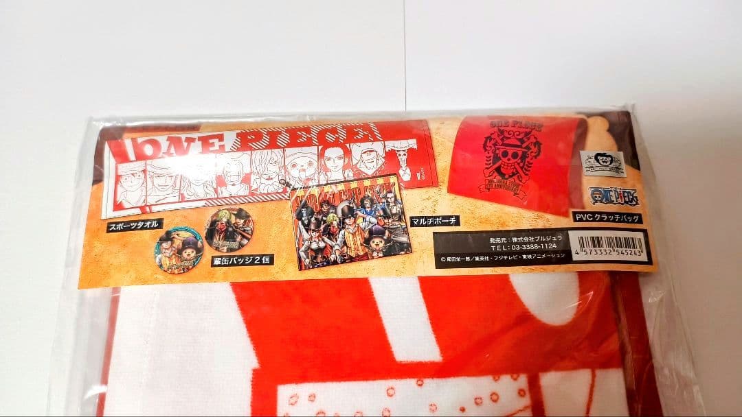 麦わらストア 5周年記念袋 ワンピース 輩缶バッジ タオル ポーチ バッグ 新品