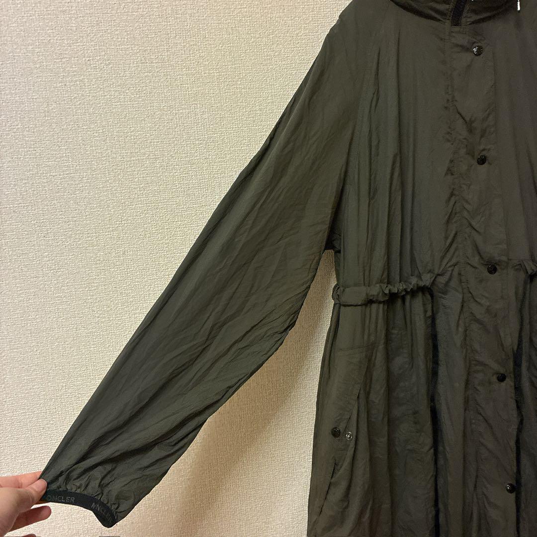 MONCLER オリーブ ロングコート ダウン アウター モッズコート