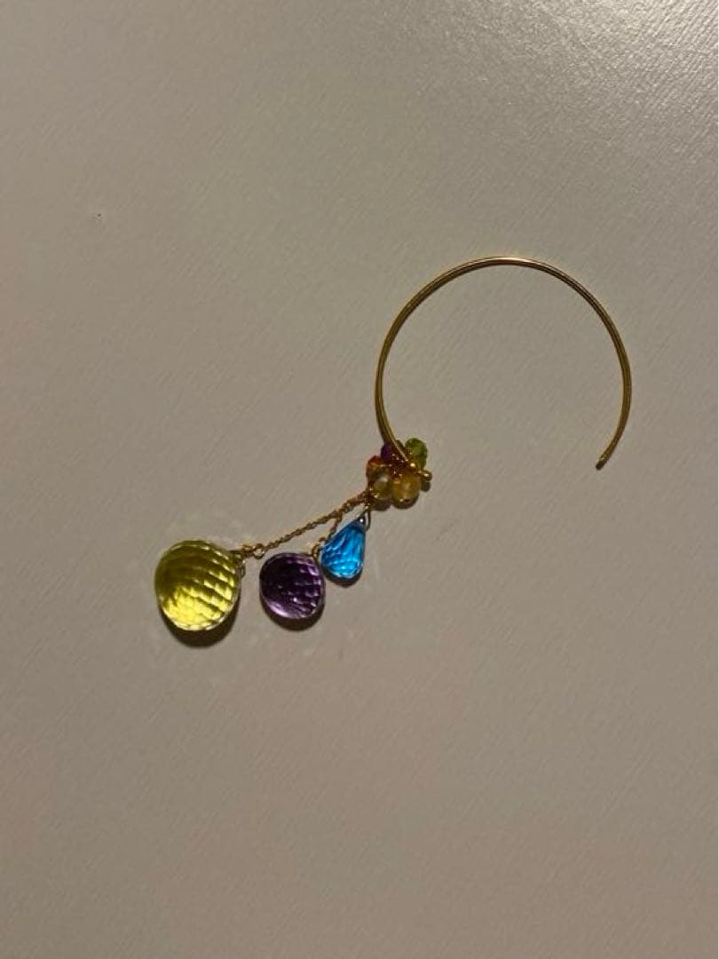 Sweet Pea 天然石フープピアス