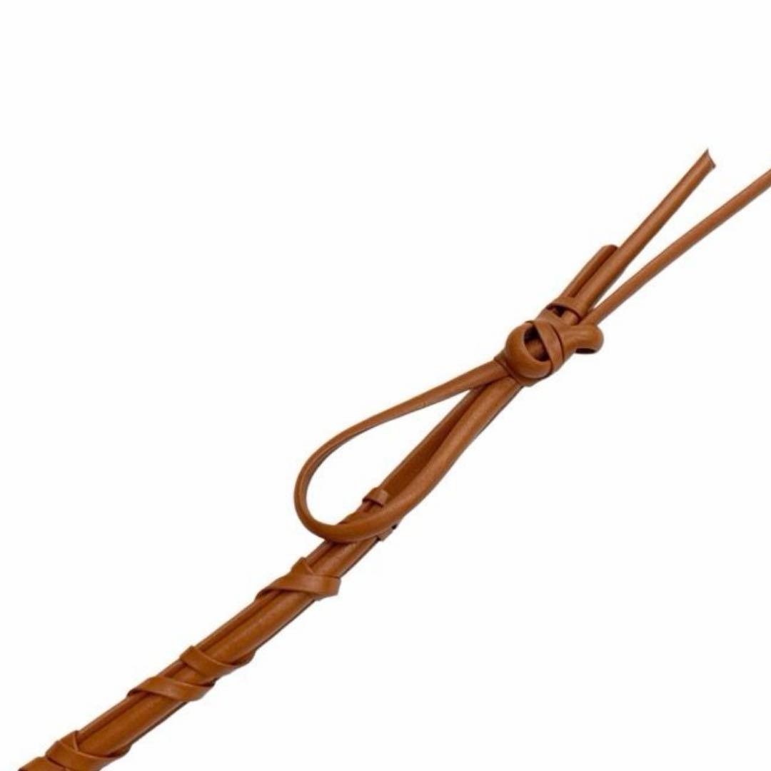 マメクロゴウチ　Basket Detailed Leather Belt