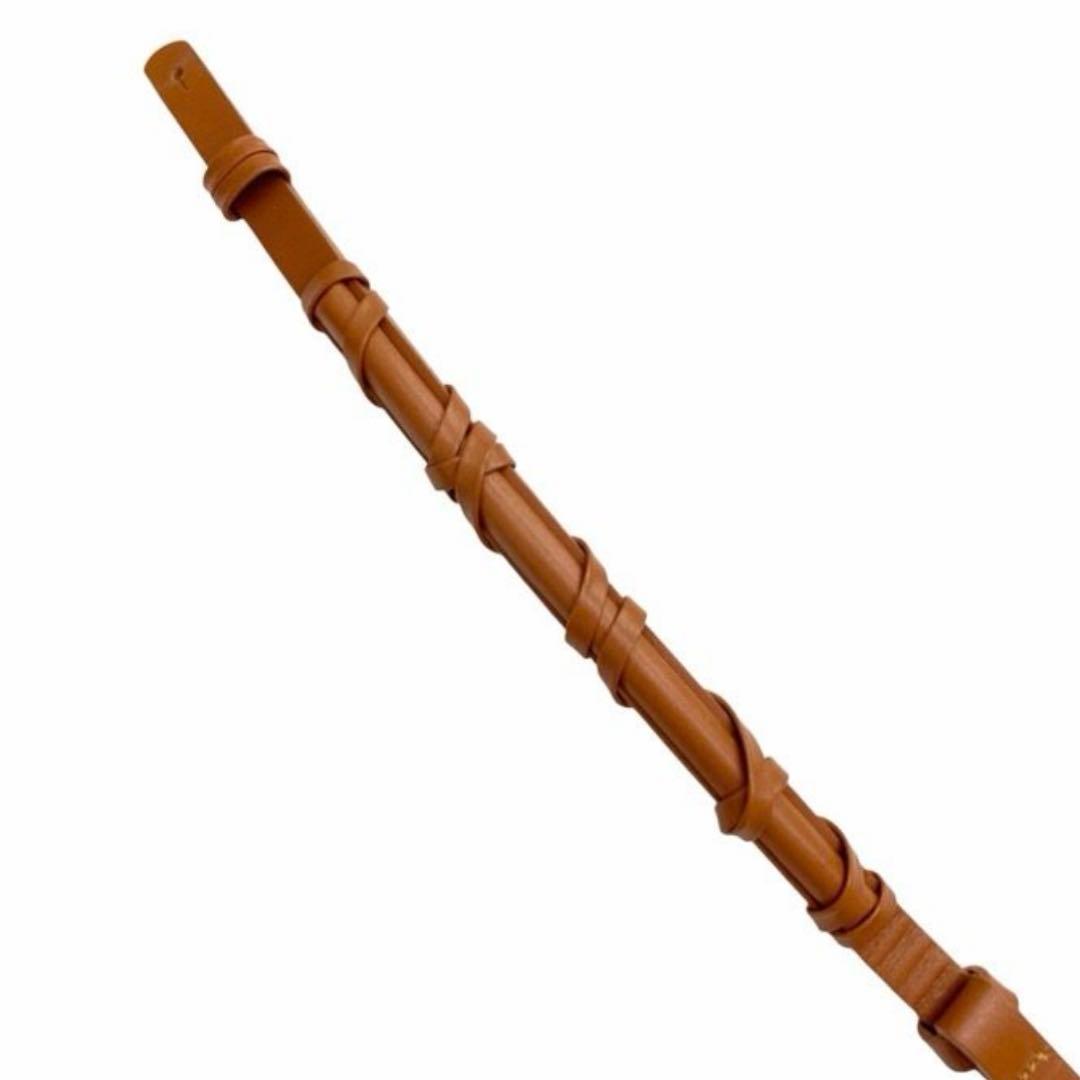 マメクロゴウチ　Basket Detailed Leather Belt