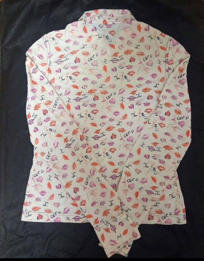 シャネル リッププリント 長袖シャツ