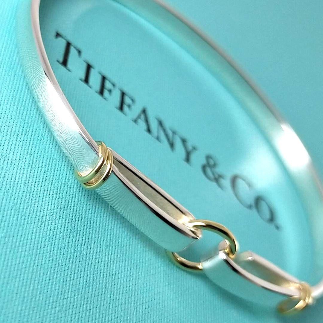 ★SALE★【ティファニー】フック　サークル　コンビ　バングル　2420