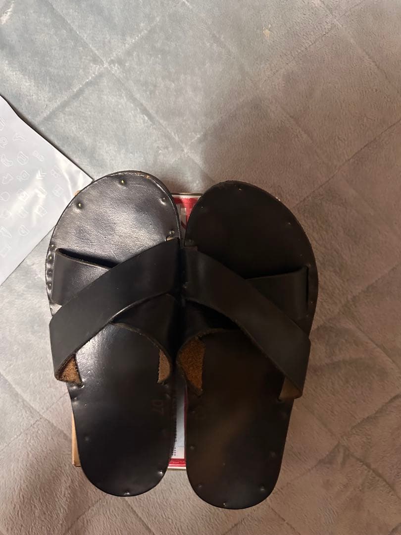 カ*者様 Jutta Neumann CROSS レザーサンダル　D7