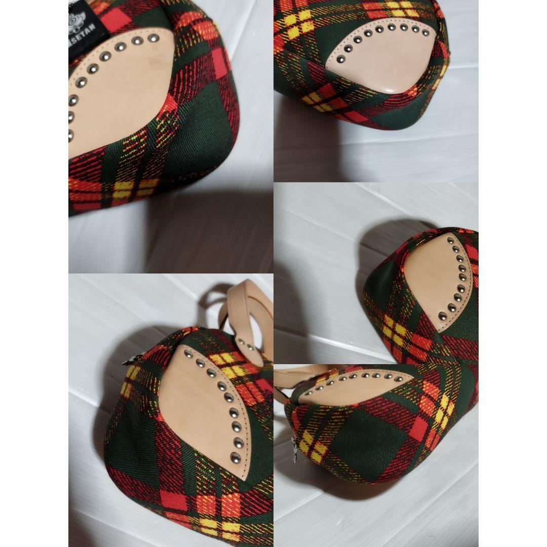 ヒステリックミニ×伊勢丹　ラインストーンロゴミニハンドバッグ　タータンチェック