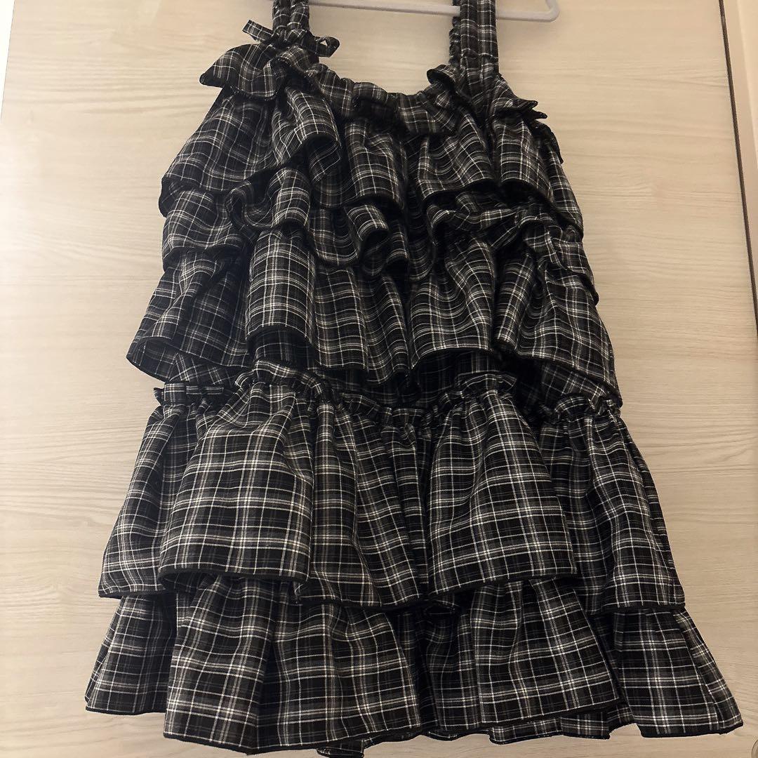 チェックホイップクリームミニワンピース