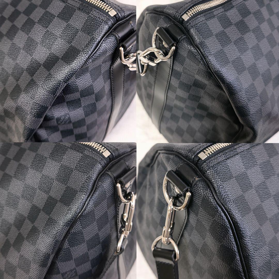 ルイヴィトンLOUIS VUITTONキーポル55ダミエボストンN41413黒