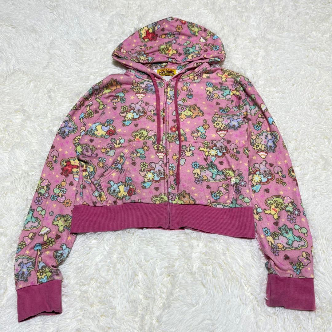 【希少モデル】ヒステリックグラマー BEAR DREAM 総柄ジップパーカー