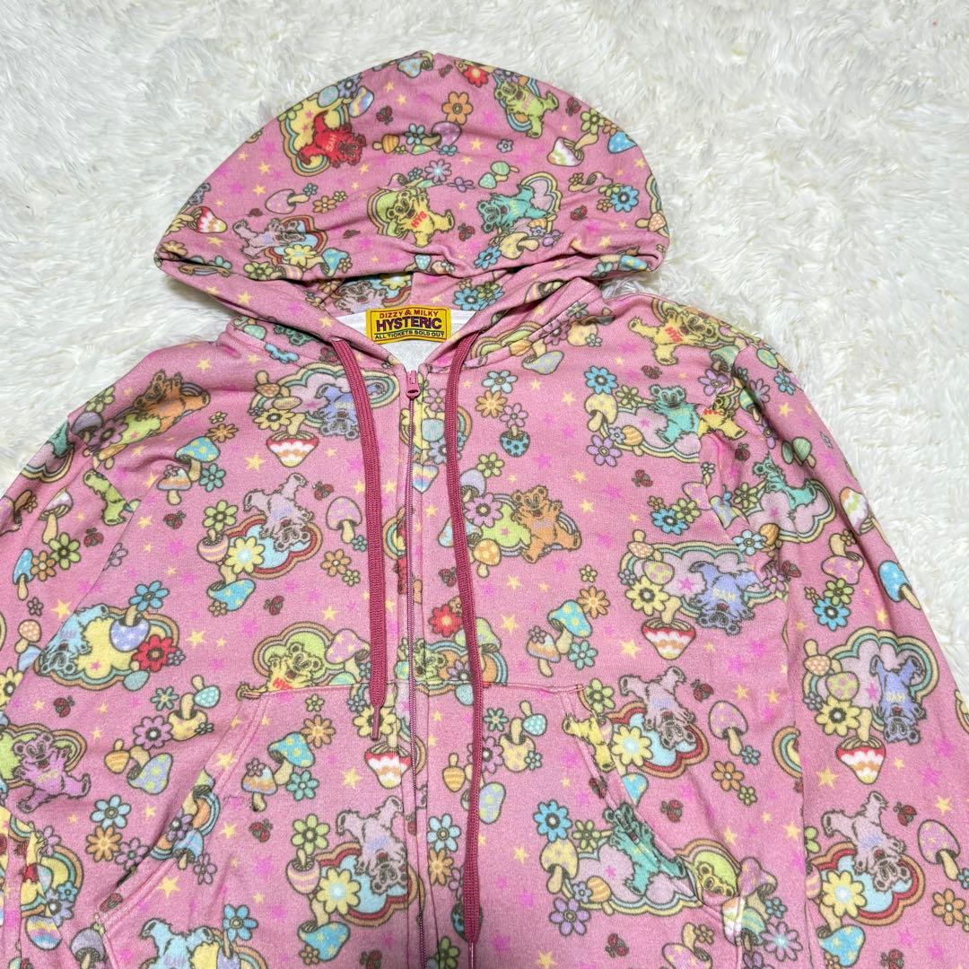 【希少モデル】ヒステリックグラマー BEAR DREAM 総柄ジップパーカー