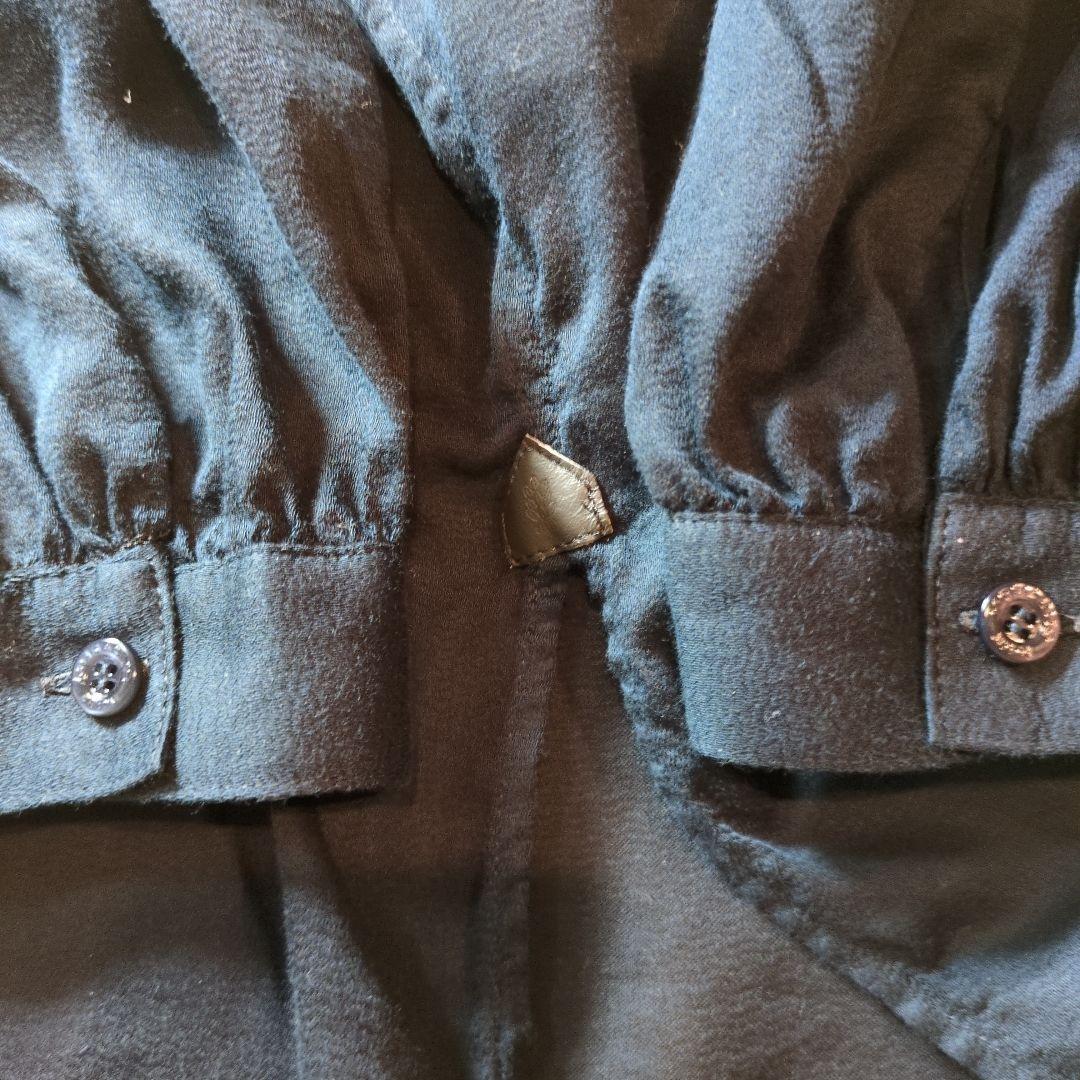 MORABITO　ネイビー　上品　ブラウス体型カバー◎　スカーフにも　27日まで