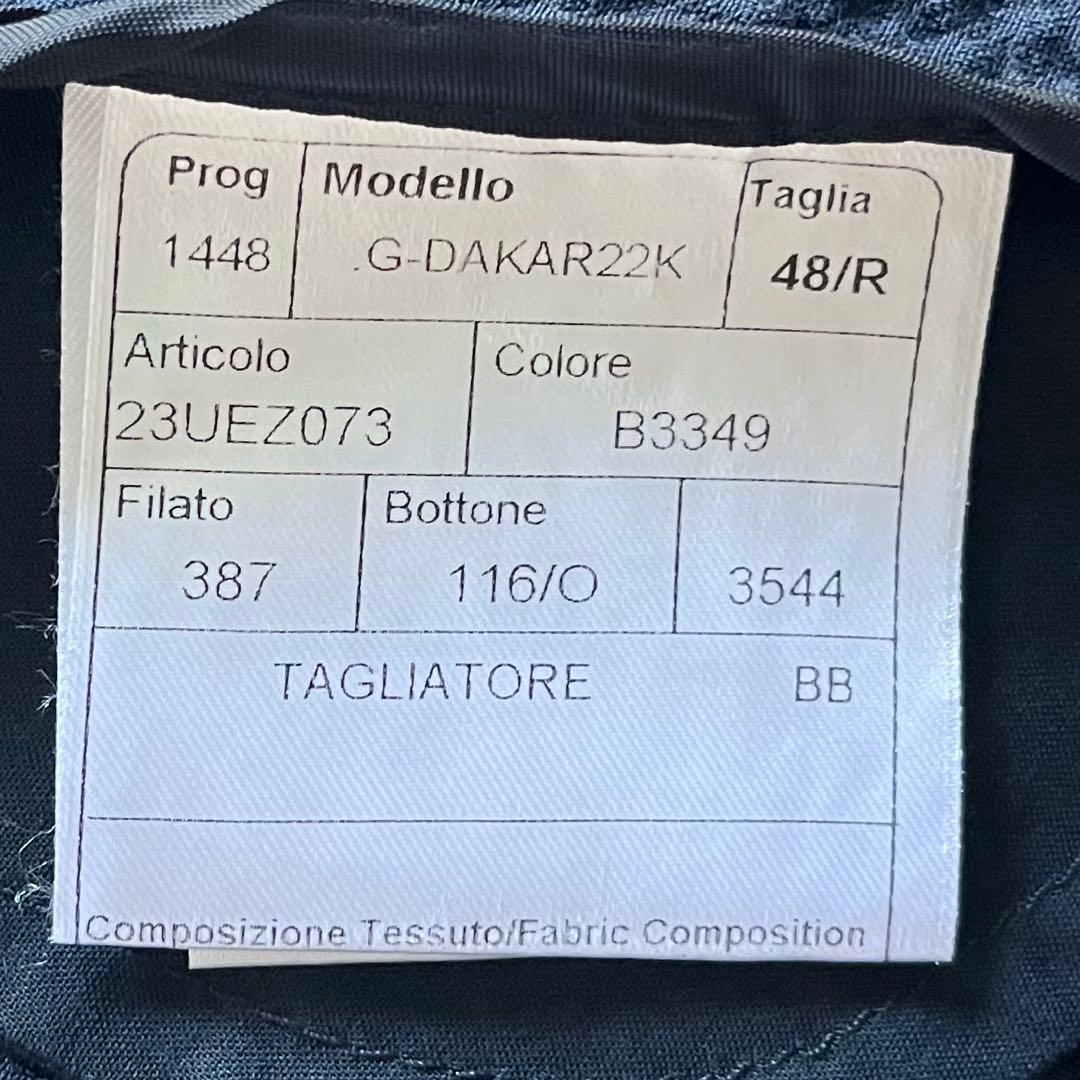 <極美品>TAGLIATORE 新ロゴ ネイビー シアサッカー ジャケット 48