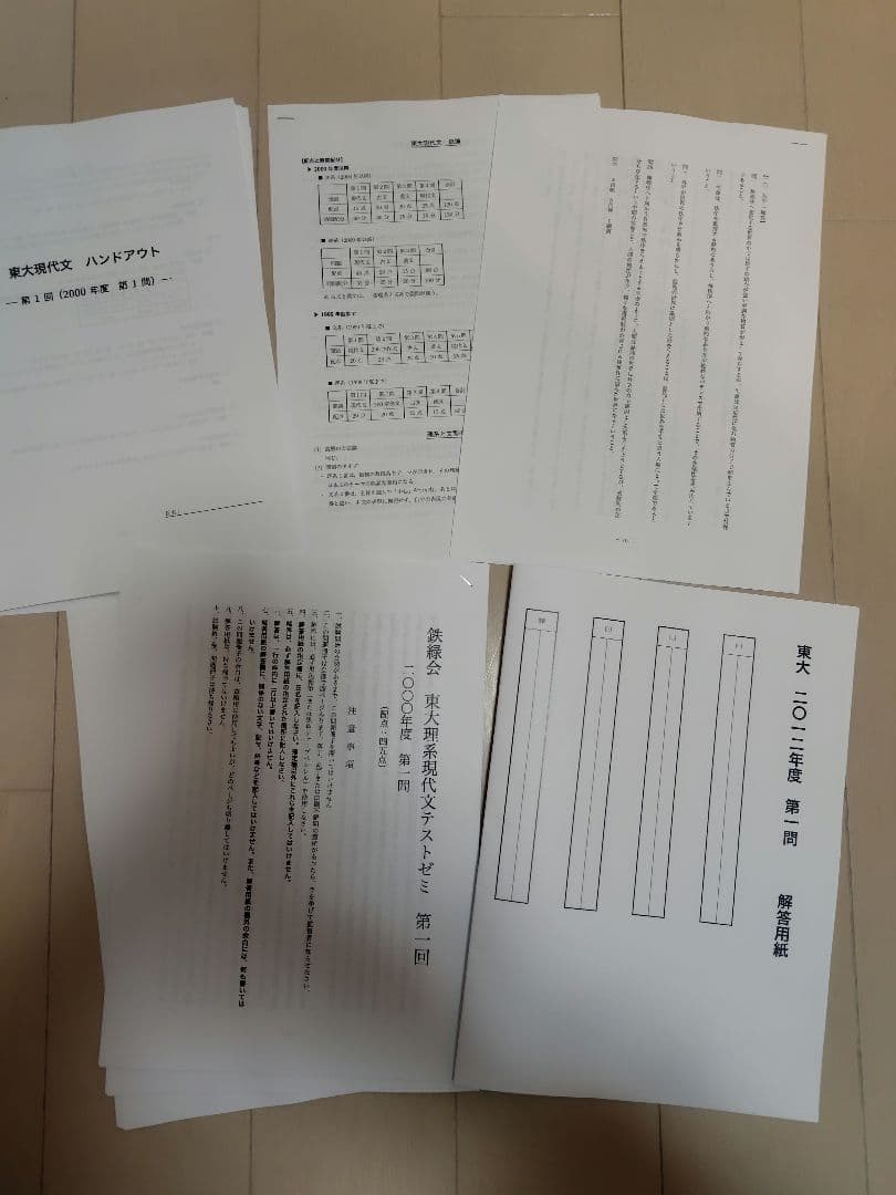 値下げ　美品　鉄緑会　東大理系現代文ゼミ講座（超人気講師矢野先生）全プリント