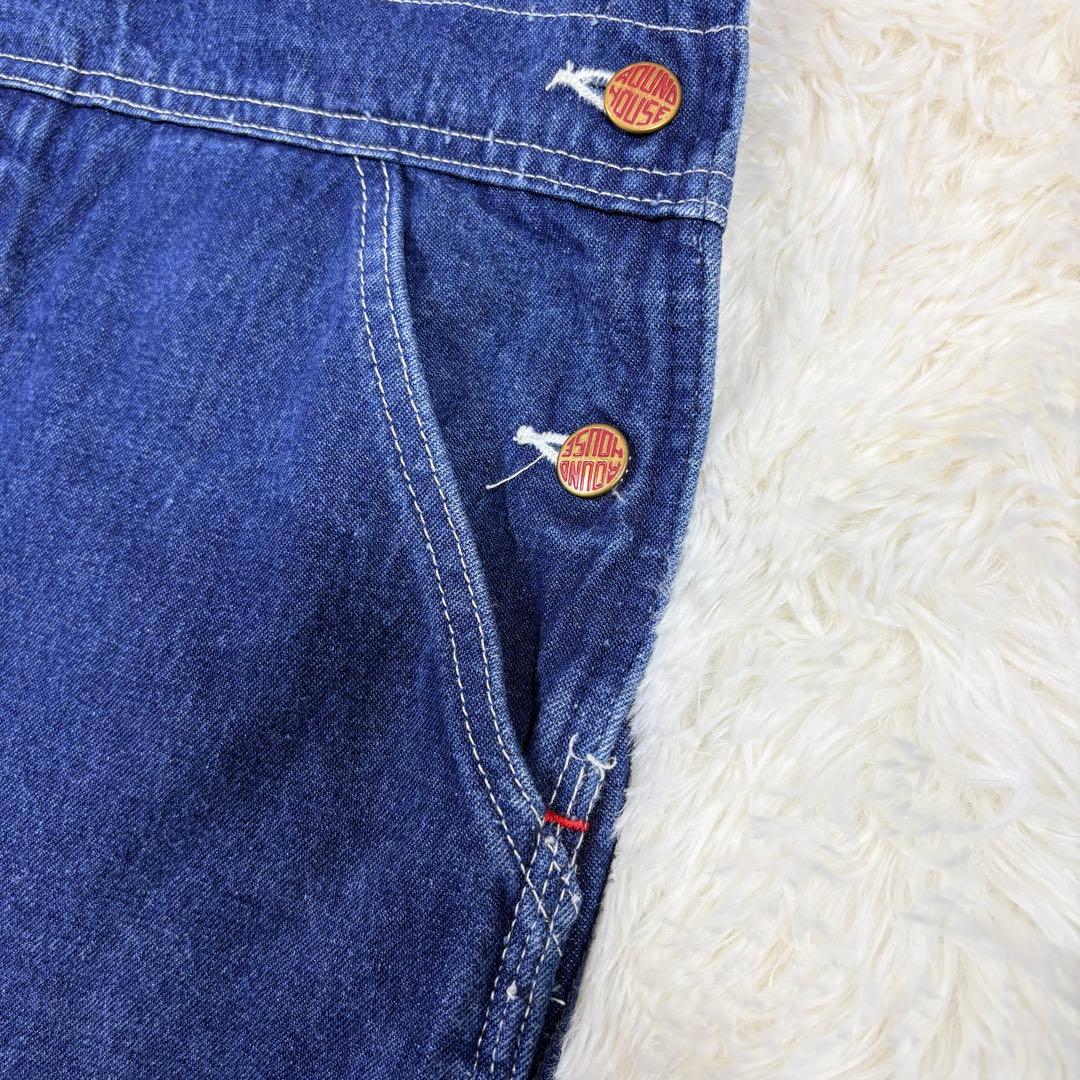 ROUND HOUSE ラウンドハウス デニムオーバーオール USA製 L相当