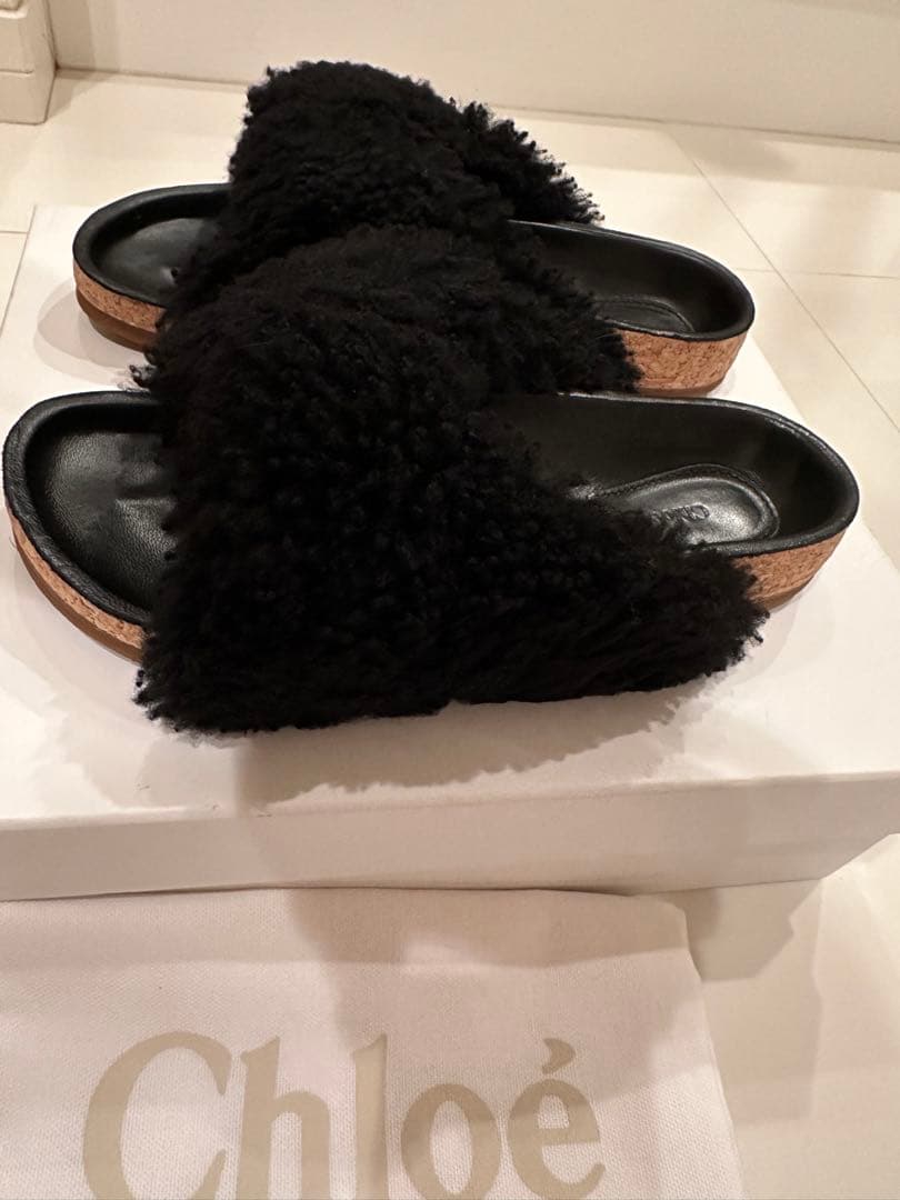 Chloe ファーサンダル　37