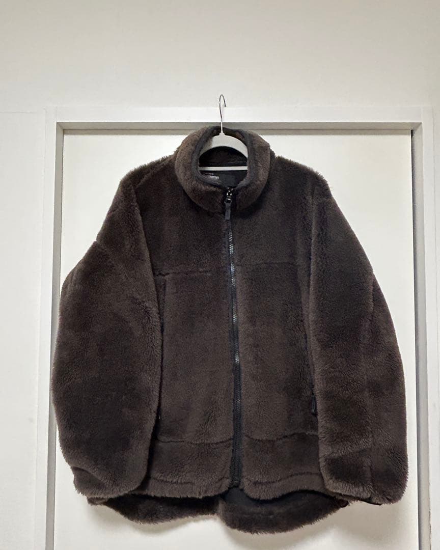 Chaosカオス ウール ボアブルゾン　ブラウン23aw