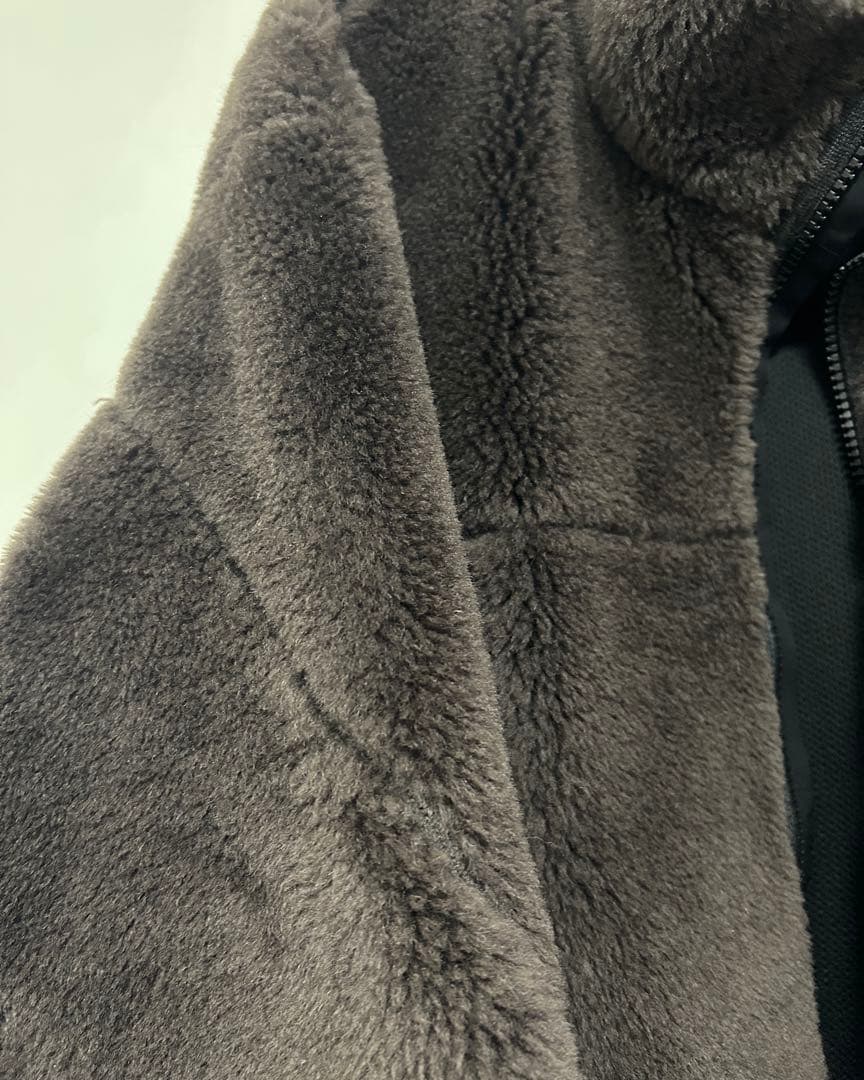 Chaosカオス ウール ボアブルゾン　ブラウン23aw