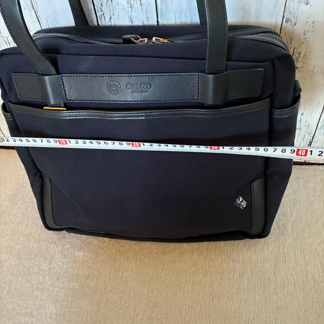 美品　GANZO CB1 スクエアボストンバッグ　ネイビー