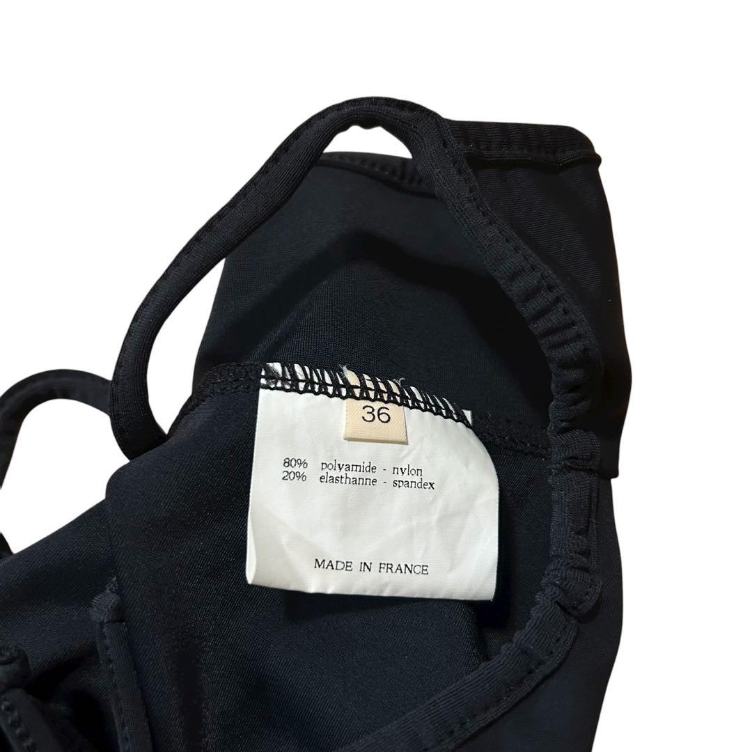 CHANEL VINTAGE フロント ココマーク 水着 ブラック 紐 新品