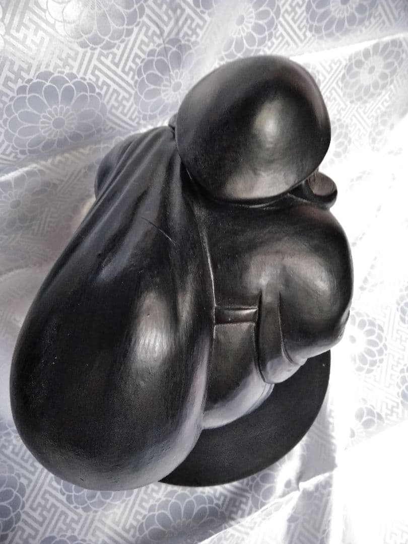 走り大黒天　木彫り