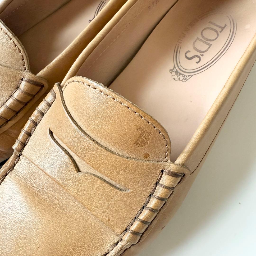 TODS ローファー　ドライビング　レザー ライトブラウン 24.5