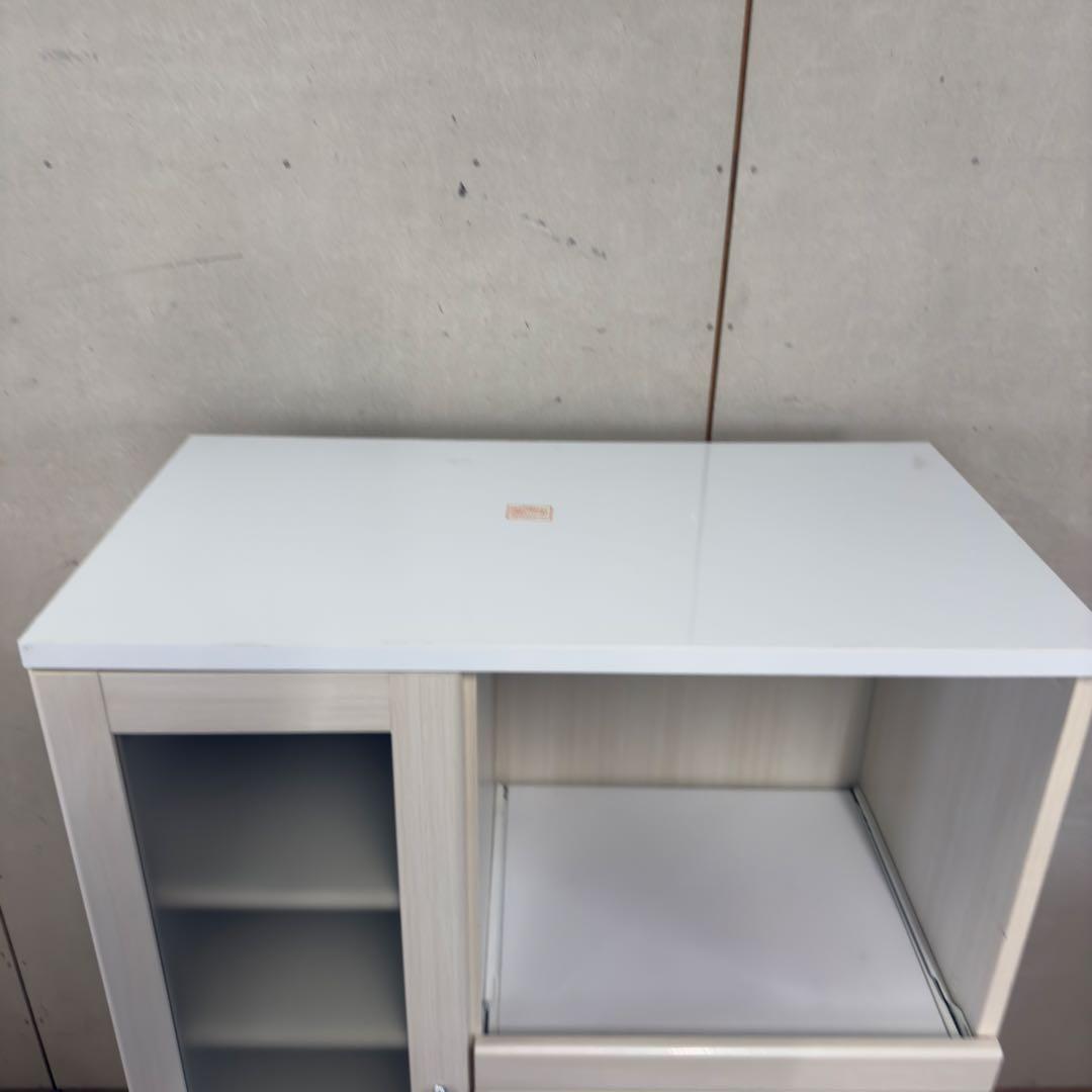 【1033】【美品】ホワイト木製食器棚