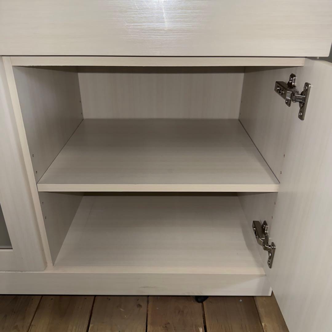 【1033】【美品】ホワイト木製食器棚