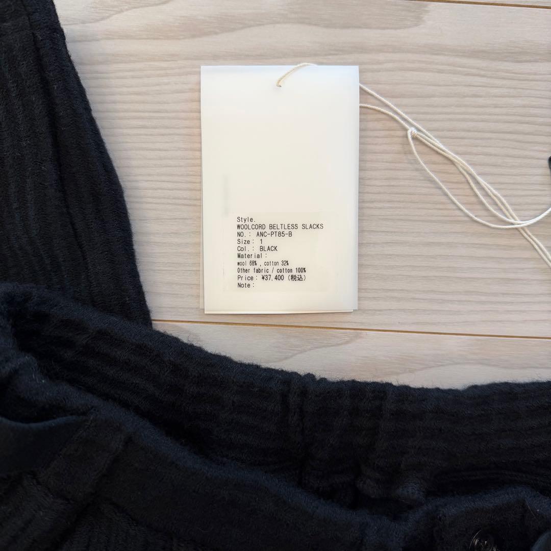 パンツ Ancellm -WOOL CORDUROY BELTLESS SLACKS-