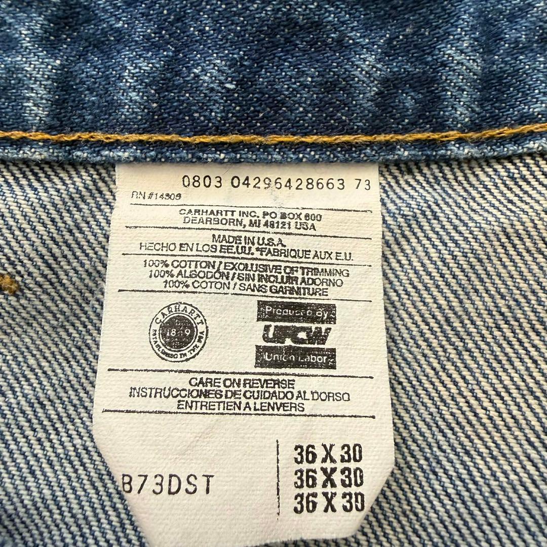USA製　カーハートデニムダブルニーパンツ　B73 DST w36x30