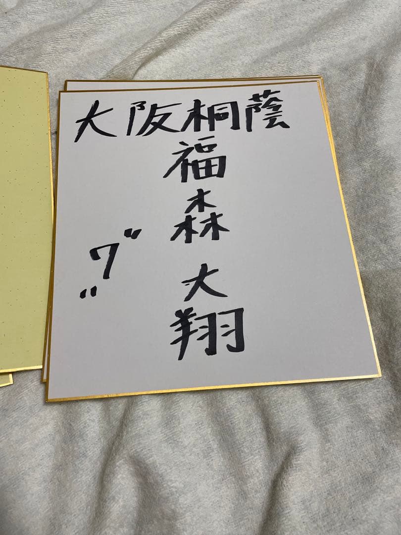 森友哉　大阪桐蔭　野球部　サイン色紙