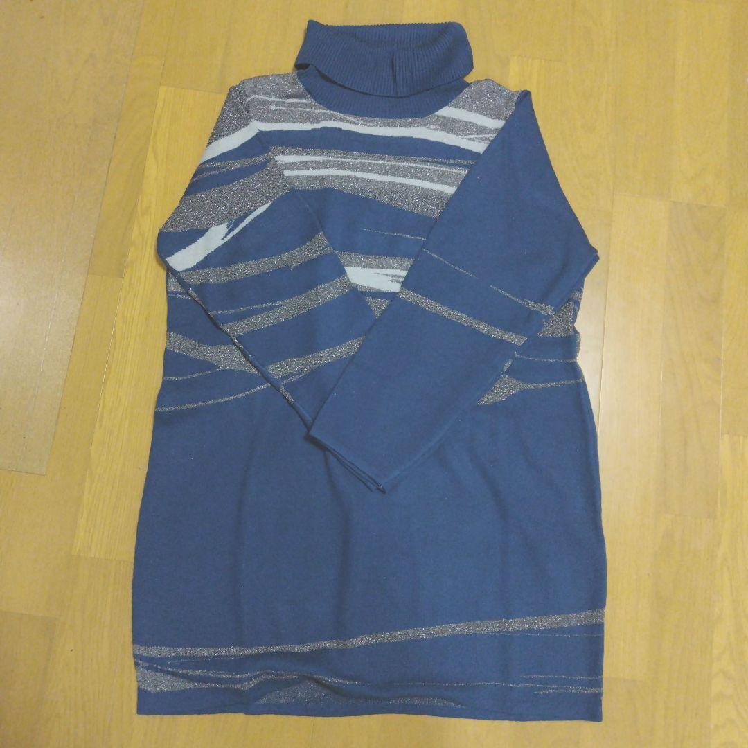 BOUTIQUE JUNKO グリッターニット ジャガードチュニック ＬＬサイズ