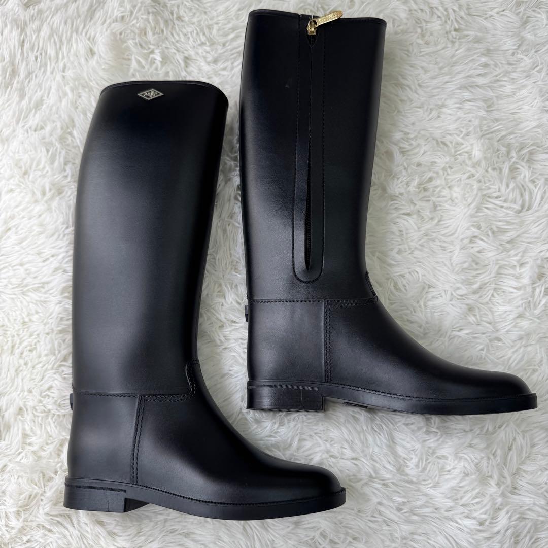 マッキントッシュフィロソフィー ロングレインブーツ ゴールドファスナー