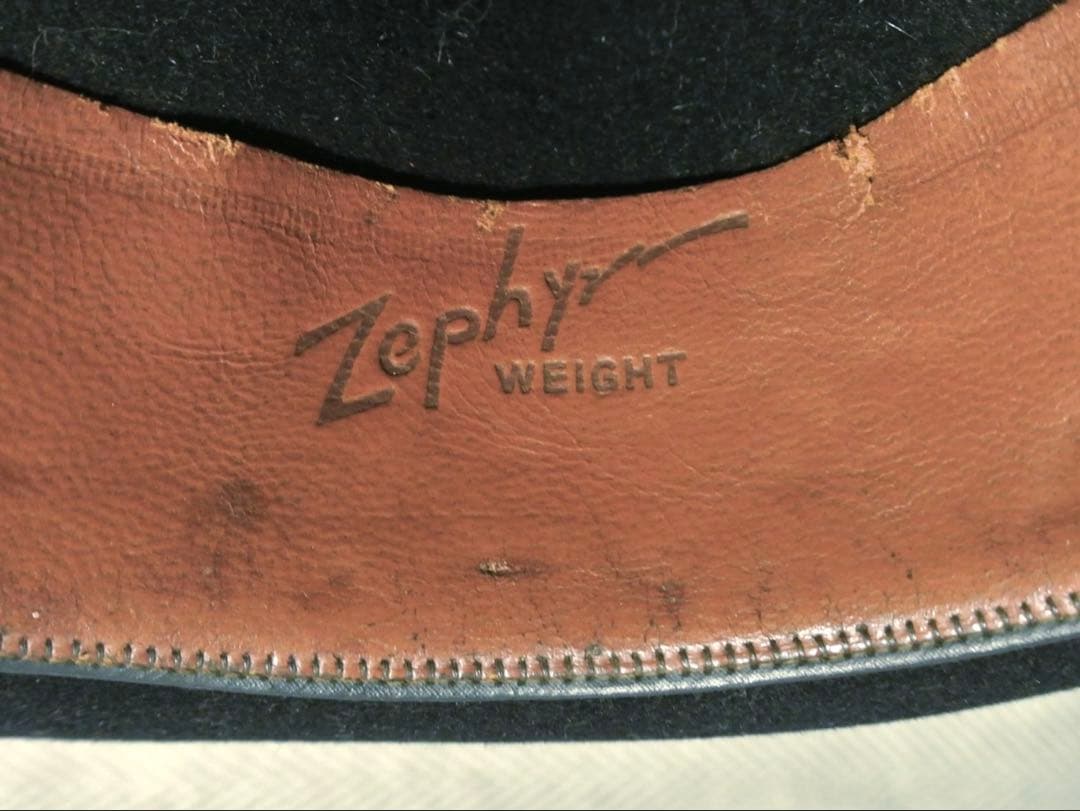 50s Vintage stetson Zephyr 1/4 58cm 黒