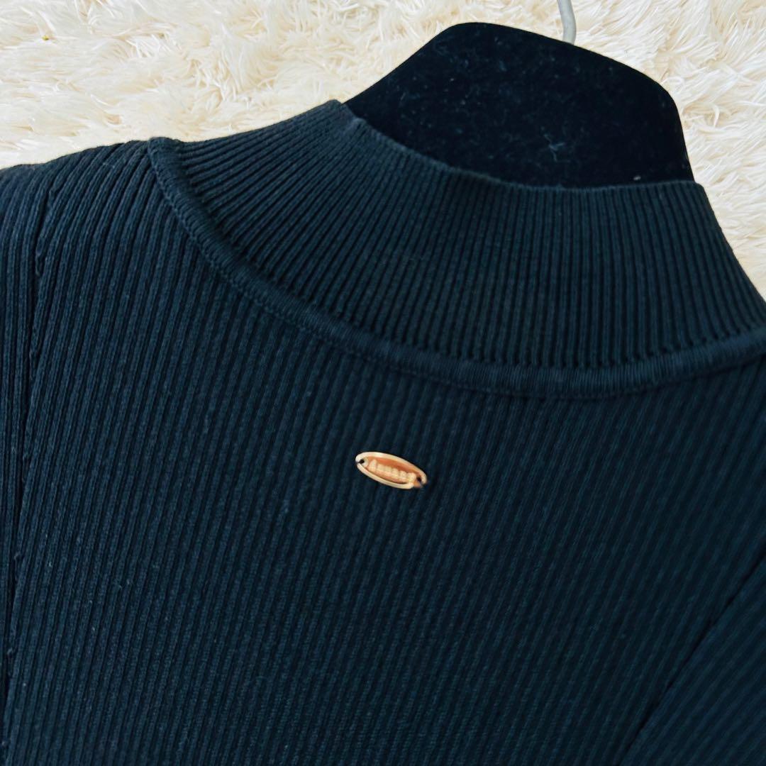 anuans セミマーメイドニットワンピース　ブラック