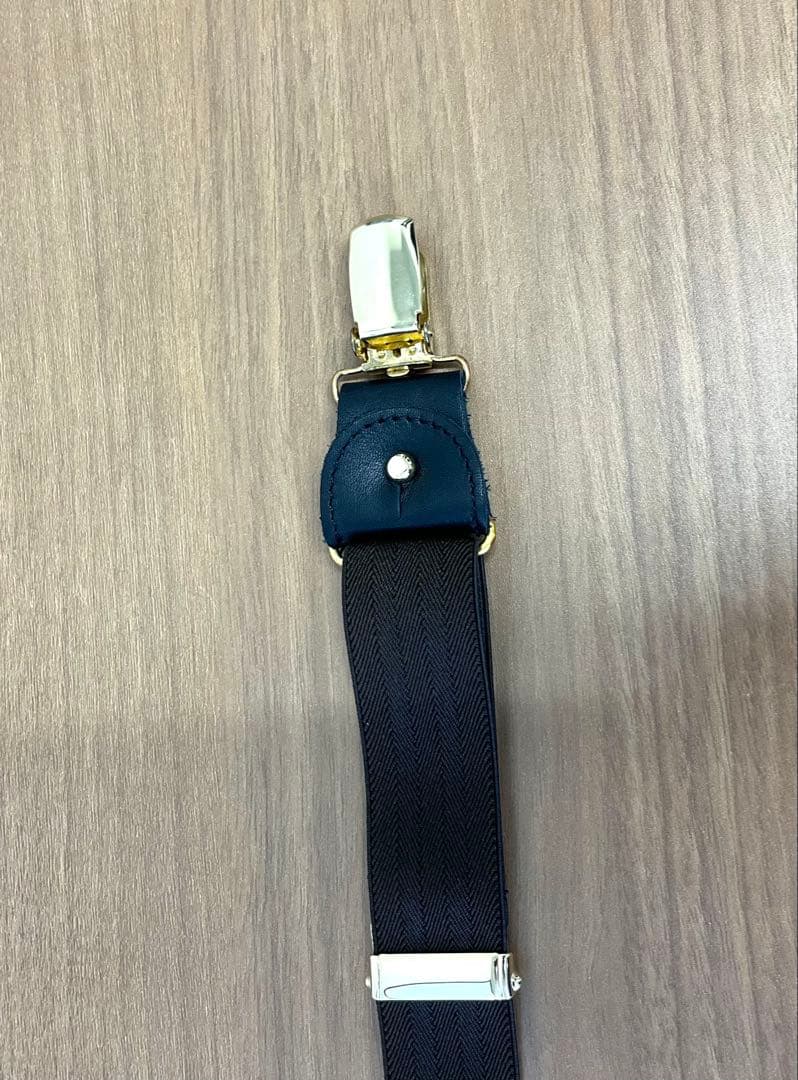  THURSTON 2.5cm ヘリンボーン サスペンダー ブラウン