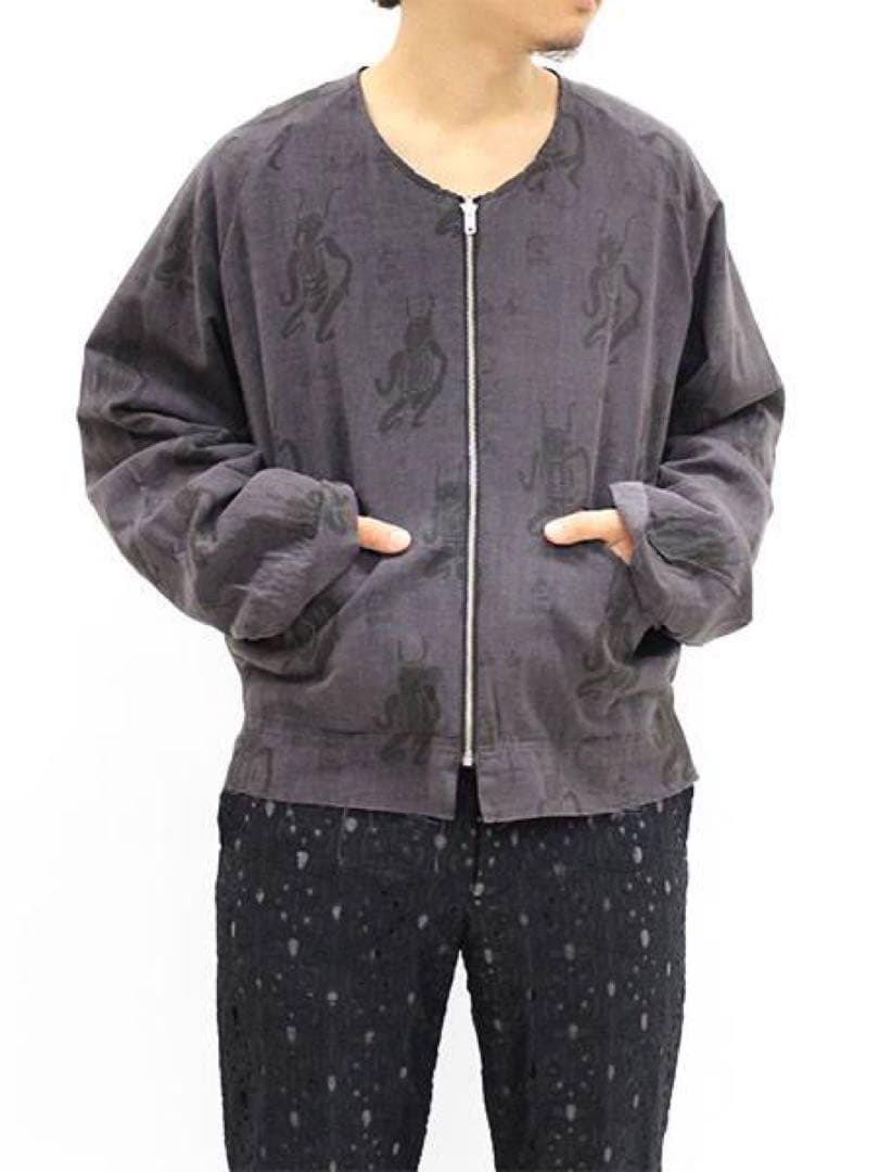 Sasquatchfabrix.魔除け レース リバーシブル ジャケット 黒XL