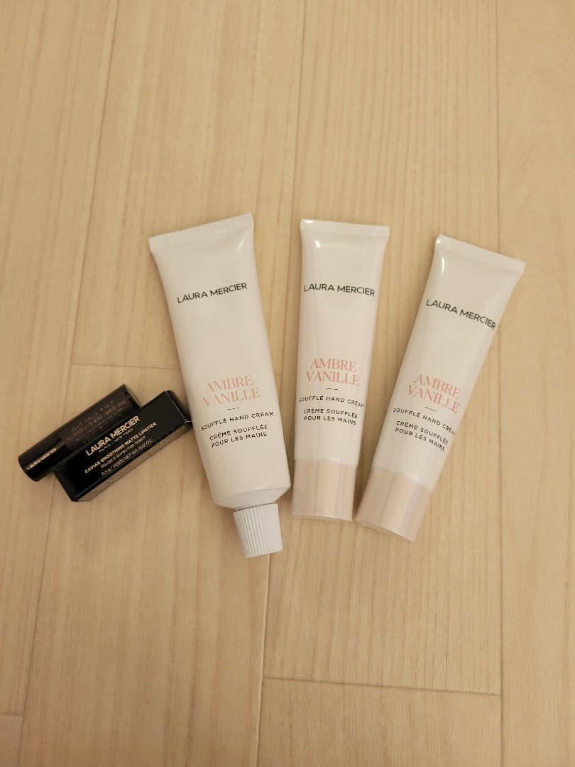 LAURA MERCIER アンバーバニラ ハンドクリーム 3本セットおまけ付き