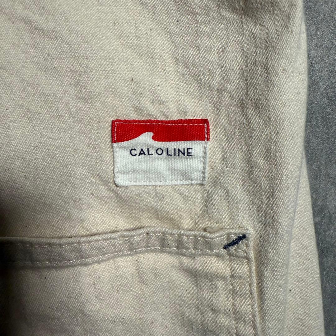 ⭐️希少⭐️キャルオーライン オーバーオール 立体裁断 生成り XL相当 クリーム