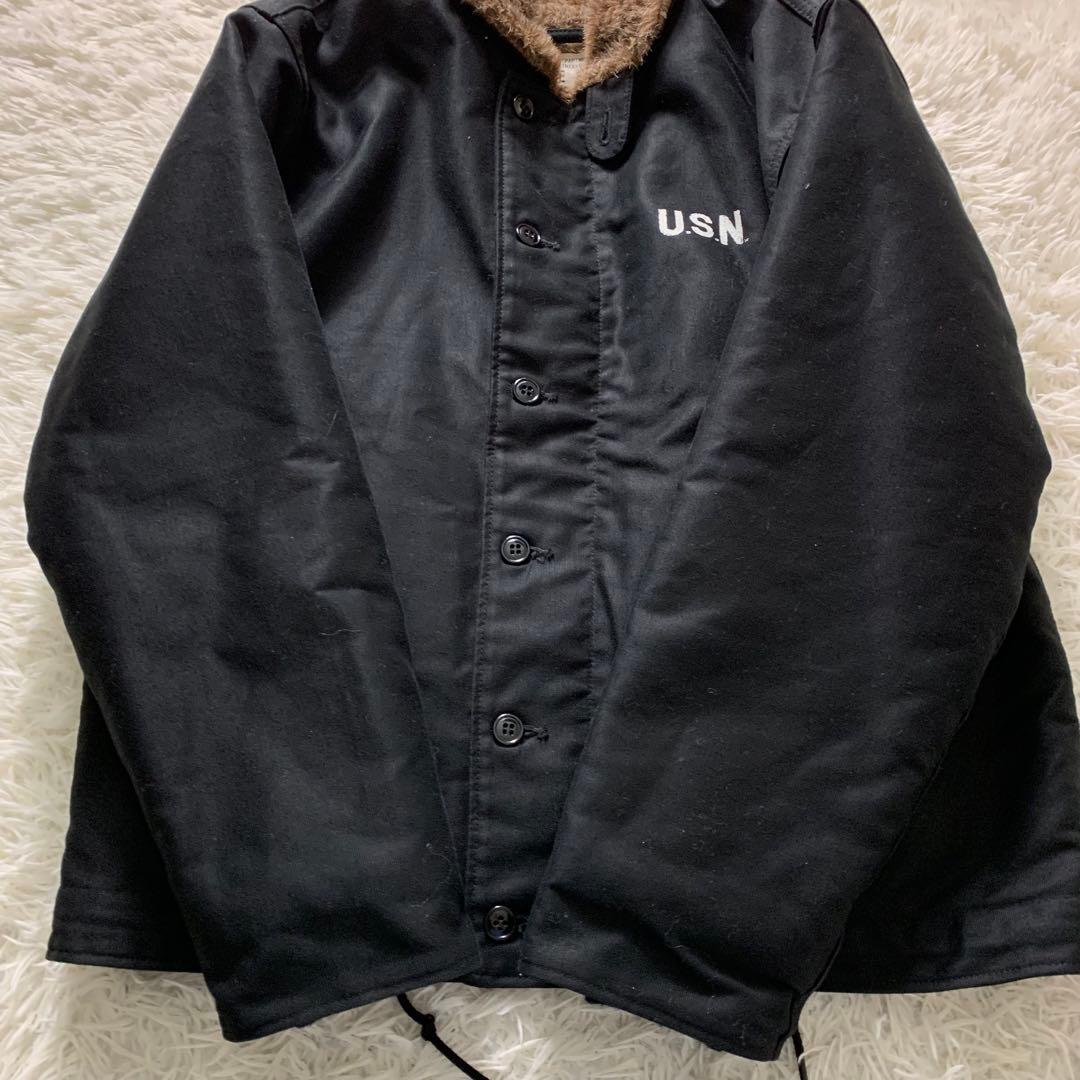 美品■ヒューストン デッキジャケット ブラック 42