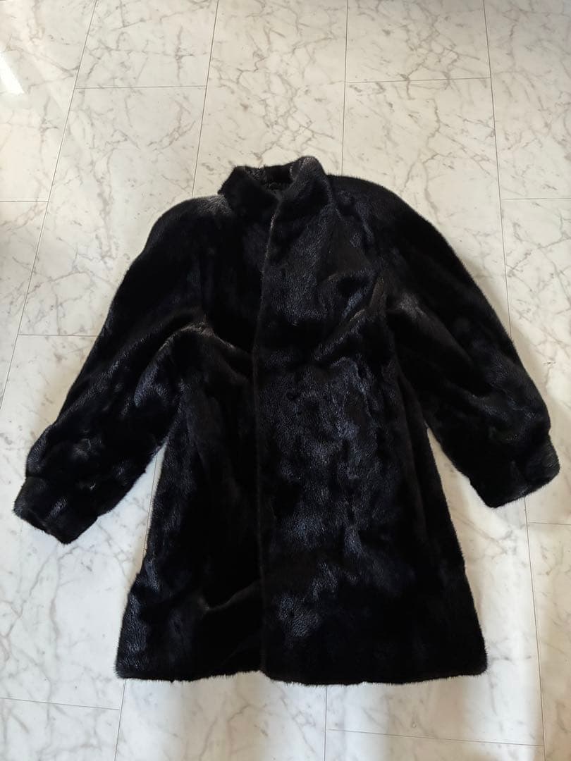 f*e様 ブラック　ミンク　毛皮コートロング