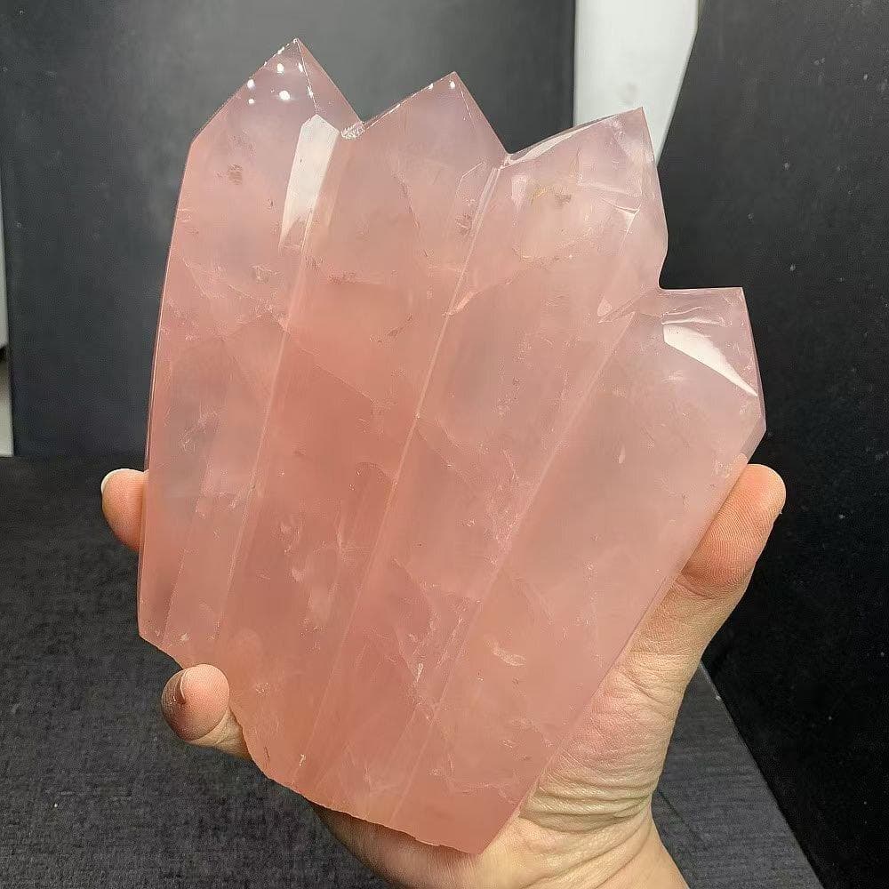 家庭円満天然ローズクォーツ六角柱B0105/YS/1030145/799D