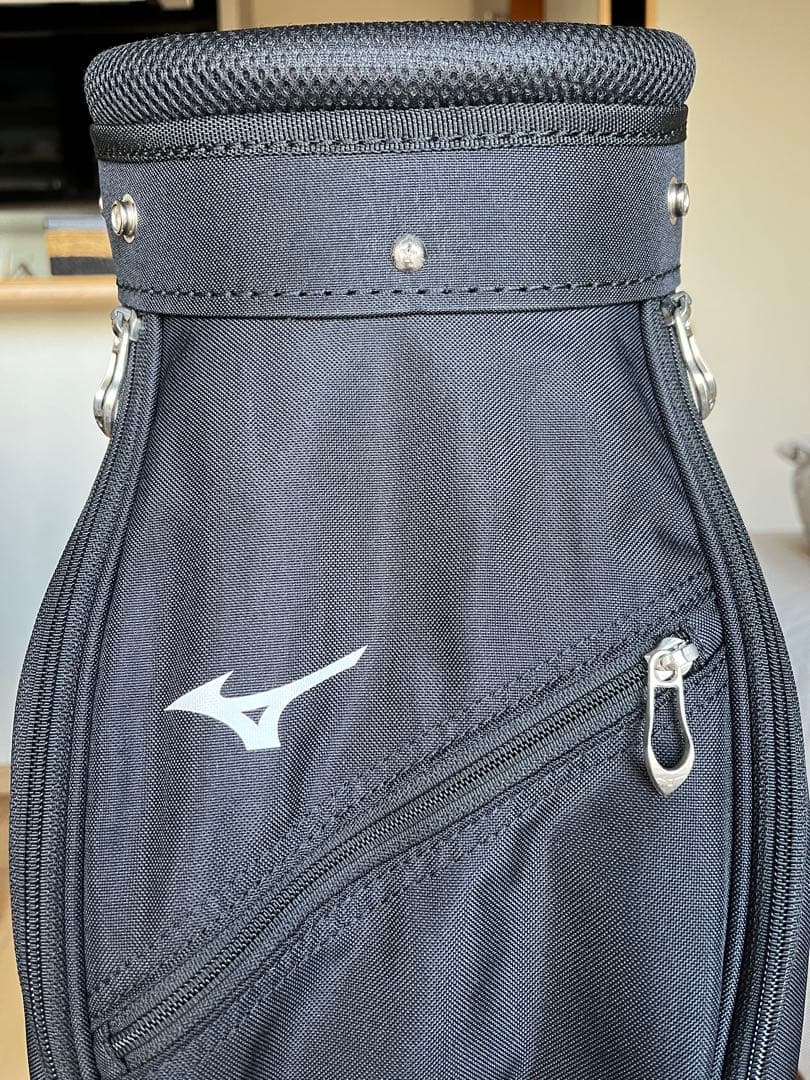 美品ミズノ　MIZUNO カート式キャディバッグ　9型軽量2.3kg ブラック