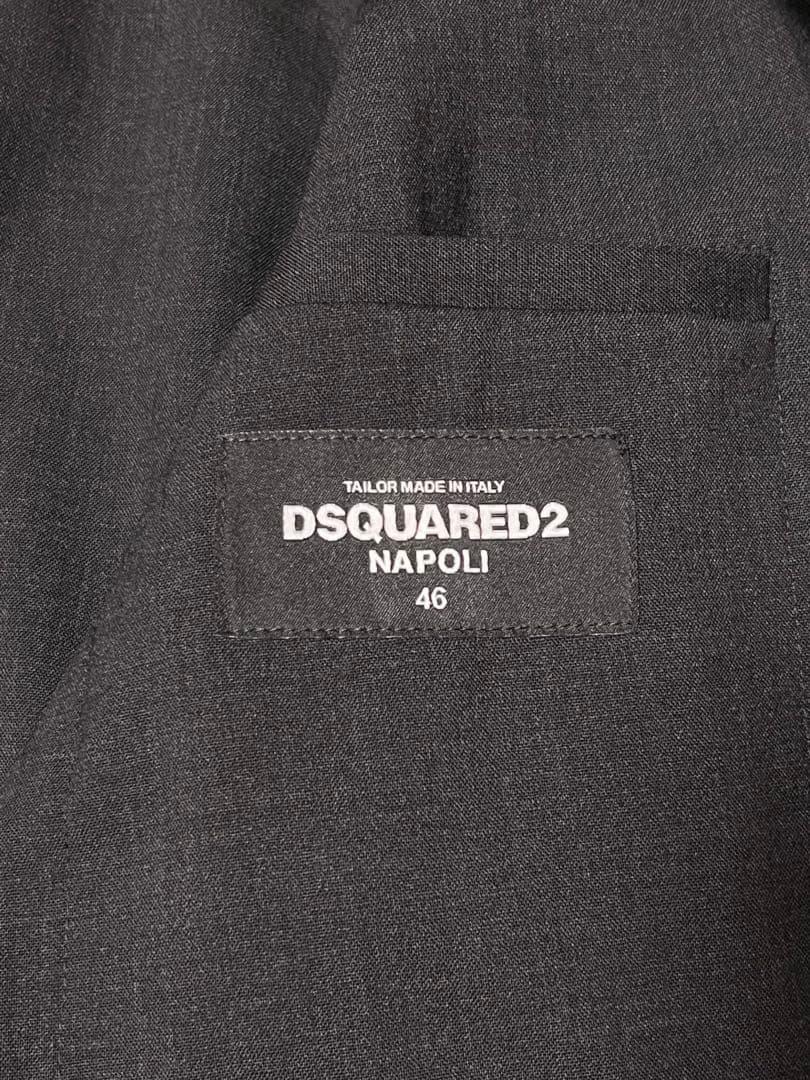 ディースクエアード チャコールグレーダブルブレスト スーツ