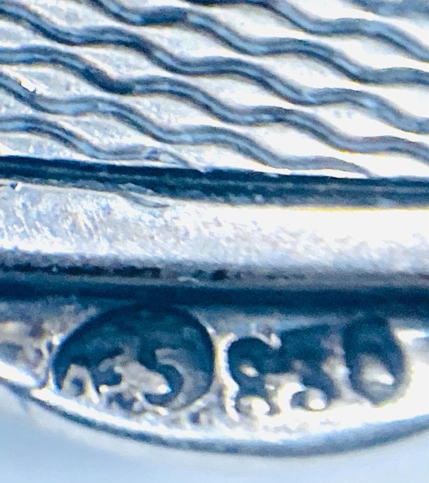 匿名配送 北欧アンティーク シルバー830 コンパクトミラー 59.1g