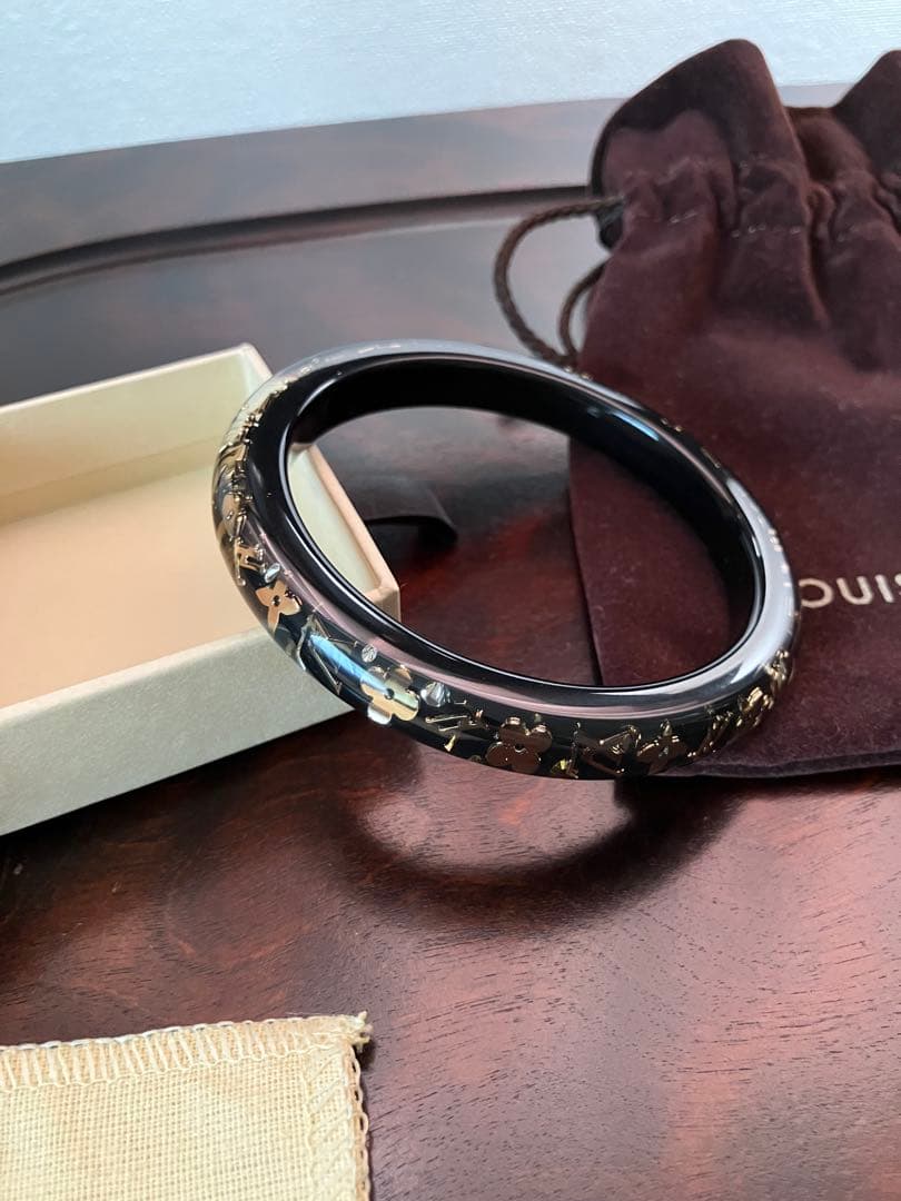 LOUIS VUITTON 黒 モノグラム　正規品　極美品　バングル　ストラップ